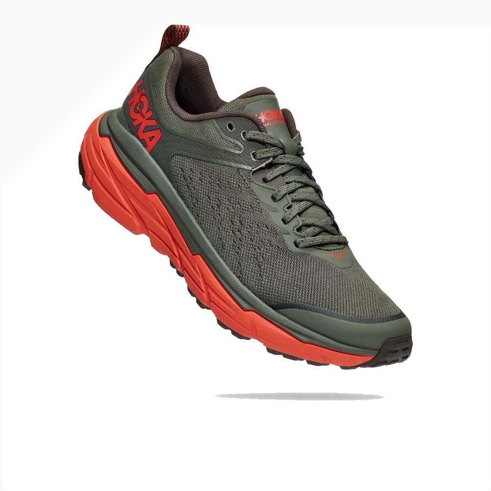 Hoka One One Challenger ATR 6W Trail Running Shoes Men 7 ThymeFiesta GreenOrange - Picture 13 of 16